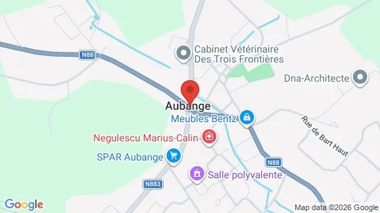 Apartments for rent i Aubange - kort over placeringen