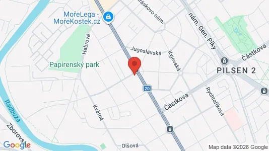 Apartments for rent i Plzeň-město - kort over placeringen