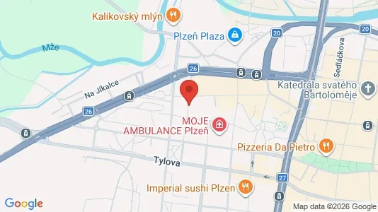 Apartments for rent i Plzeň-město - kort over placeringen