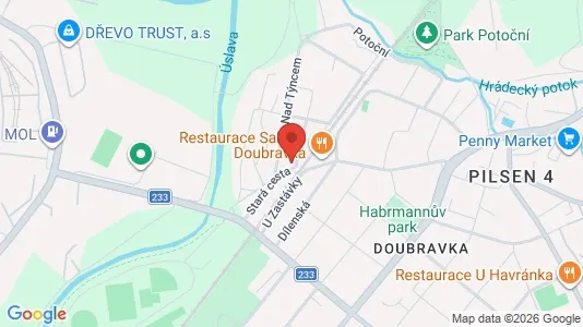 Apartments for rent i Plzeň-město - kort over placeringen