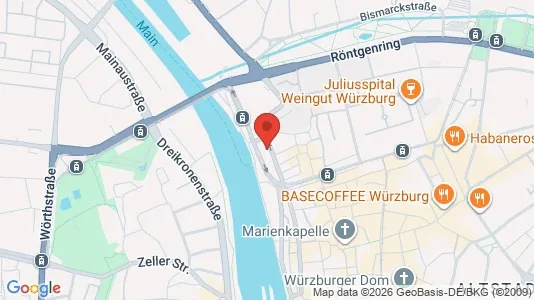 Apartments for rent i Würzburg - kort over placeringen