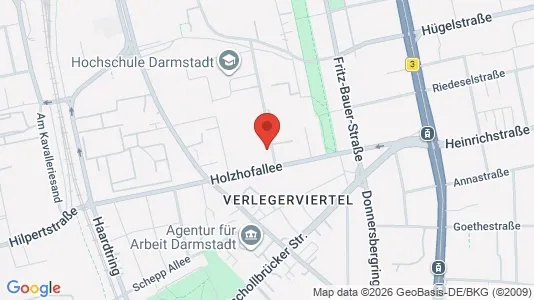 Apartments for rent i Darmstadt - kort over placeringen