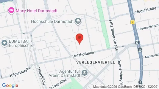 Apartments for rent i Darmstadt - kort over placeringen