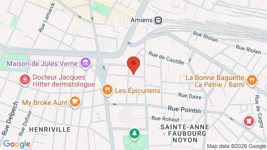 Apartments for rent i Amiens - kort over placeringen