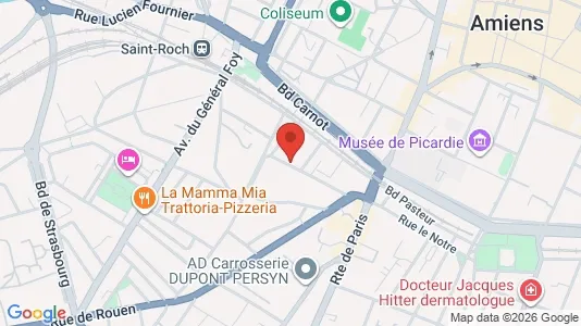 Apartments for rent i Amiens - kort over placeringen