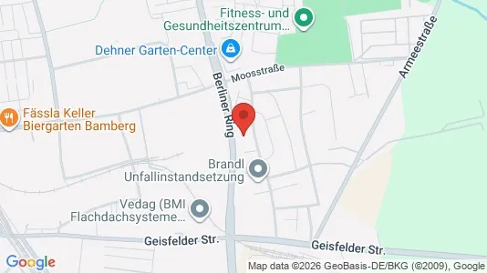 Apartments for rent i Bamberg - kort over placeringen