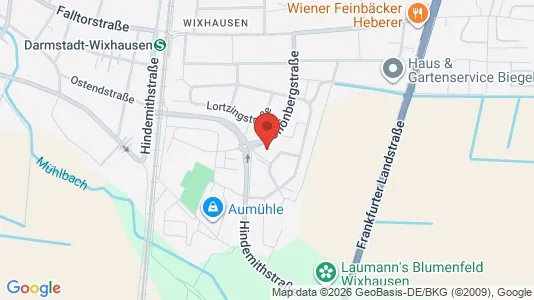 Apartments for rent i Darmstadt - kort over placeringen