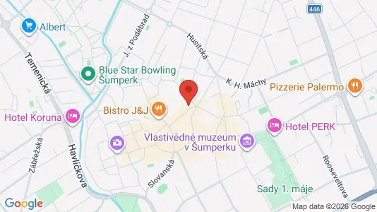Apartments for rent i Šumperk - kort over placeringen