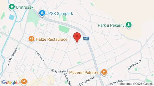 Apartments for rent i Šumperk - kort over placeringen