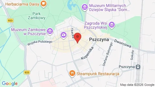 Apartments for rent i Pszczyński - kort over placeringen