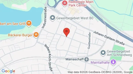 Apartments for rent i Aschaffenburg - kort over placeringen