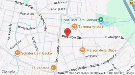 Apartments for rent i Offenbach - kort over placeringen