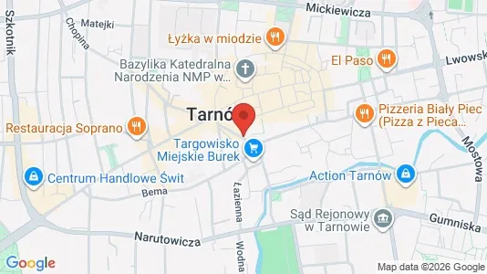 Apartments for rent i Tarnów - kort over placeringen