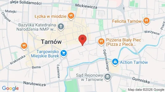 Apartments for rent i Tarnów - kort over placeringen