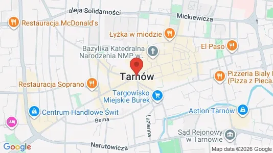 Apartments for rent i Tarnów - kort over placeringen