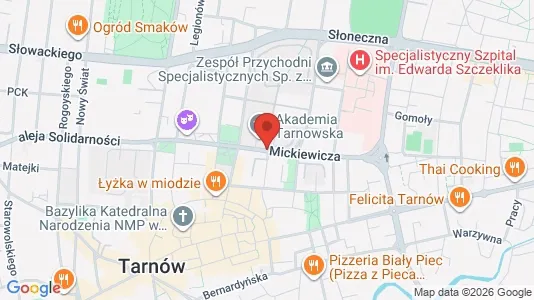 Apartments for rent i Tarnów - kort over placeringen