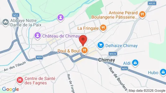 Apartments for rent i Chimay - kort over placeringen