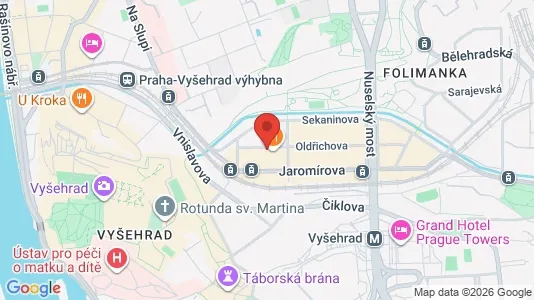 Apartments for rent i Prague 2 - kort over placeringen