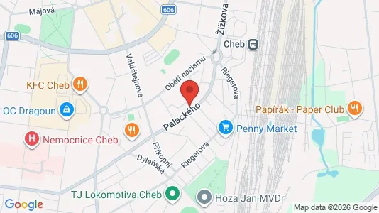 Apartments for rent i Cheb - kort over placeringen