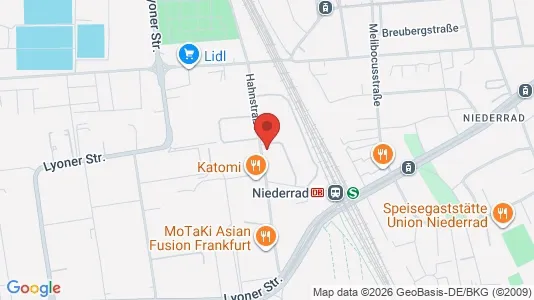 Apartments for rent i Frankfurt Süd - kort over placeringen