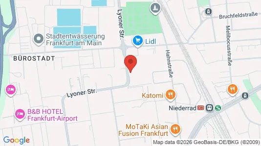 Apartments for rent i Frankfurt Süd - kort over placeringen