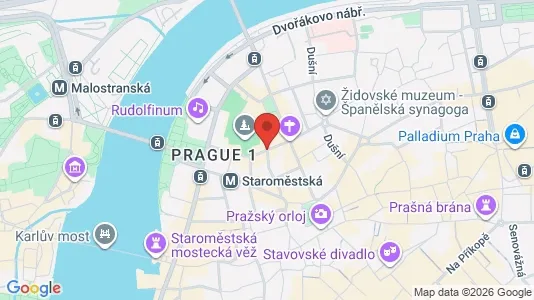 Apartments for rent i Prague 1 - kort over placeringen