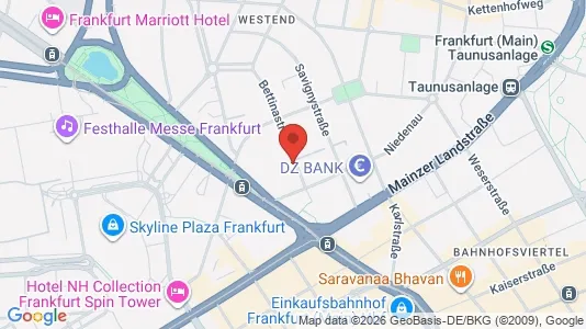 Apartments for rent i Frankfurt Innenstadt II - kort over placeringen