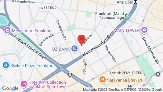 Apartments for rent i Frankfurt Innenstadt II - kort over placeringen