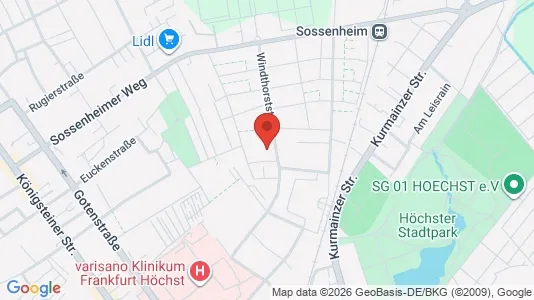 Apartments for rent i Frankfurt West - kort over placeringen