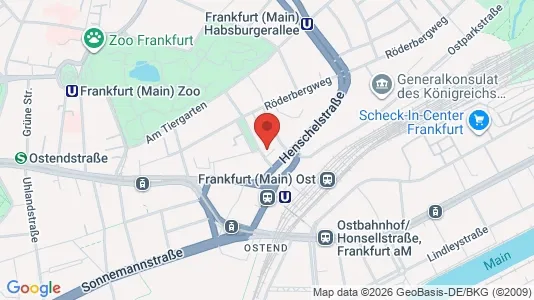 Apartments for rent i Darmstadt - kort over placeringen