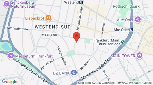 Apartments for rent i Frankfurt Innenstadt II - kort over placeringen