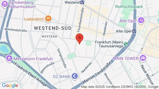 Apartments for rent i Frankfurt Innenstadt II - kort over placeringen