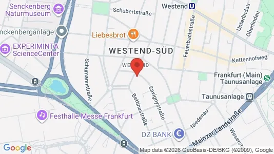 Apartments for rent i Frankfurt Innenstadt II - kort over placeringen