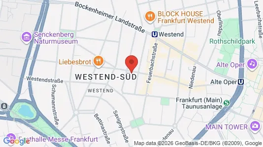 Apartments for rent i Frankfurt Innenstadt II - kort over placeringen