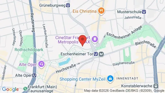 Apartments for rent i Frankfurt Innenstadt II - kort over placeringen