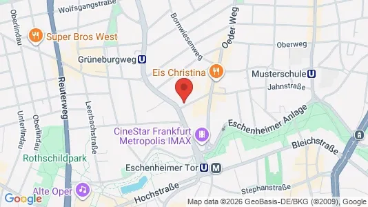Apartments for rent i Frankfurt Innenstadt III - kort over placeringen