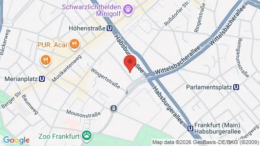 Apartments for rent i Darmstadt - kort over placeringen