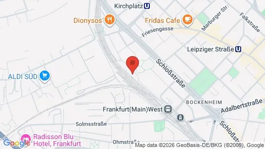 Apartments for rent i Frankfurt Innenstadt II - kort over placeringen