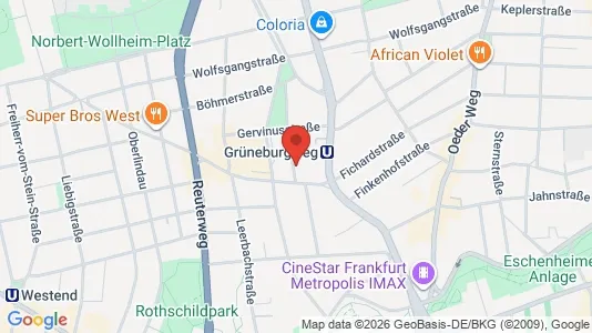 Apartments for rent i Frankfurt Innenstadt II - kort over placeringen