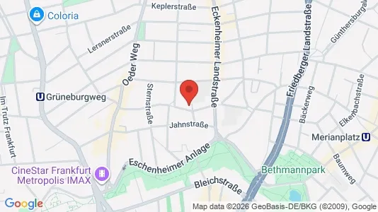 Apartments for rent i Frankfurt Innenstadt III - kort over placeringen