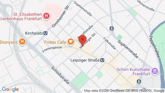 Apartments for rent i Frankfurt Innenstadt II - kort over placeringen
