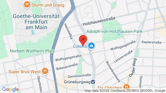Apartments for rent i Frankfurt Innenstadt II - kort over placeringen