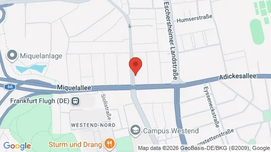 Apartments for rent i Frankfurt Innenstadt II - kort over placeringen