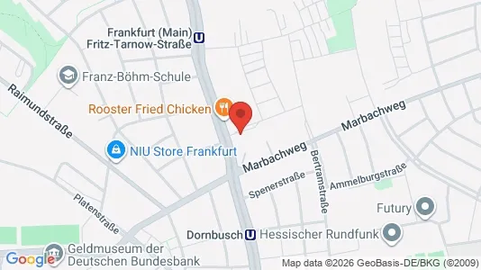 Apartments for rent i Frankfurt Mitte-Nord - kort over placeringen