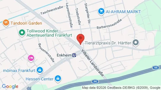Apartments for rent i Darmstadt - kort over placeringen