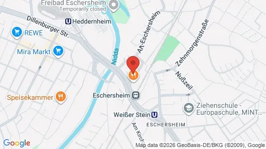 Apartments for rent i Frankfurt Mitte-Nord - kort over placeringen