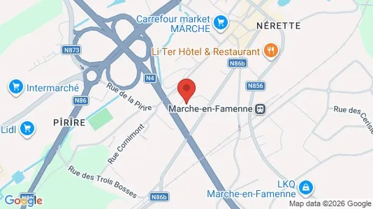Apartments for rent i Marche-en-Famenne - kort over placeringen