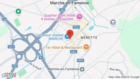 Apartments for rent i Marche-en-Famenne - kort over placeringen
