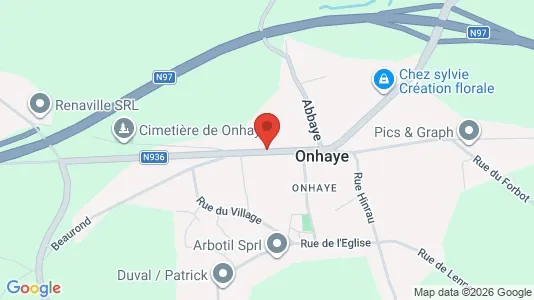 Apartments for rent i Onhaye - kort over placeringen