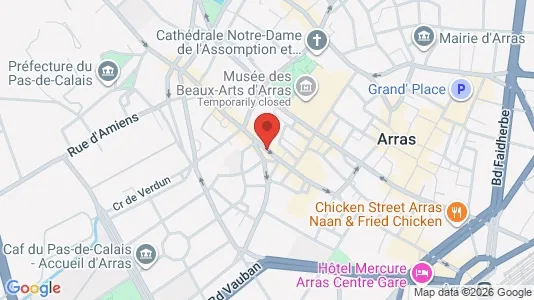 Apartments for rent i Arras - kort over placeringen